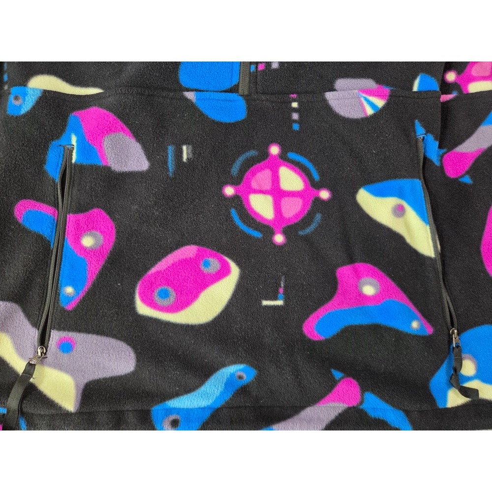The North Face Jacket Mens Large Black TNF Polartec 100 Fleece Abstract Outdoor - Picture 3 of 9